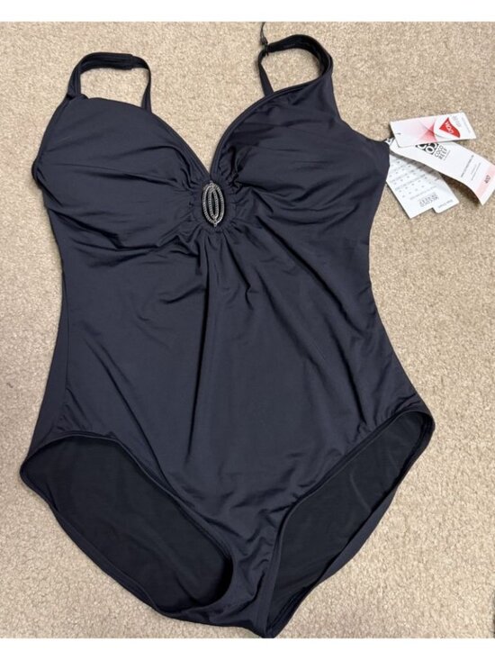 Coco Reef Other - Coco Reef Contours Black Underwire Tummy-Control One-Piece Swimsuit Size 16 40D